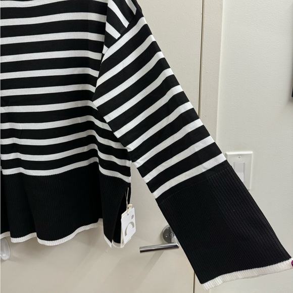 Commense Parisian Stripe Mock Neck Sweater. Only worn once. - Picture 5 of 8